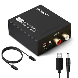 Dac 192khz digital to analog audio converter optical to rca converter with optical coaxial cable toslink optical to 35mm rca adapter for ps3 ps4 hdtv dvd home cinema systems