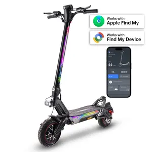 [ZWHEEL] GT1 LITE Electric Scooter with a range of 50 miles, Equipped with a 4000W dual motor, Up to 42MPH speed, 11'' Tubeless Tires, Front and rear shock absorbers, Hands-free unlocking, Anti-theft protection, and a foldable design,Summer Vibes