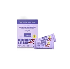 JustNosh Chocolate Sea Salt Collagen Protein Bar – 12 Pack (15g Protein, Peanut-Free)