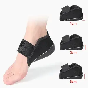 Unisex Height Boosting Shoe Insoles Comfortable Heel Lift Cushion Invisible Design Shock Absorption Pressure Relief Non Slip Soft Bottom Trending Footwear Gadgets black