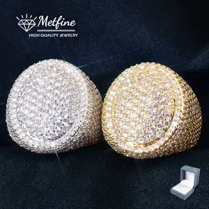 3 Colors Bling Bling Hip Hop Iced Out Luxury BIG Oversize Men's/Women Round Ring