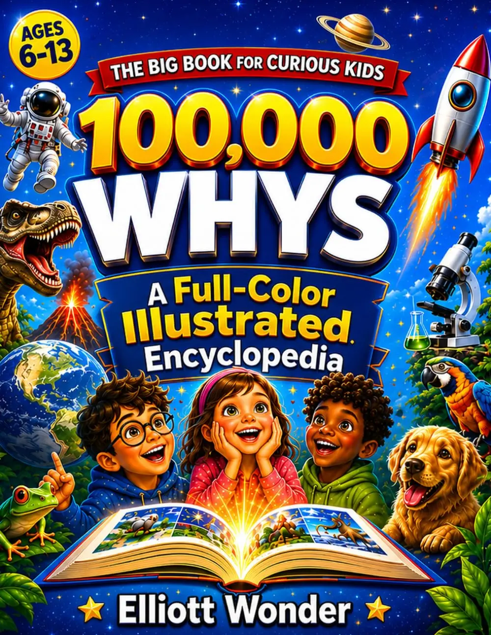 100,000 Whys for Kids: A Full-Color Visual Encyclopedia of Big Questions, Clear Answers, Science, Space, Animals, Nature, History, Inventions, and How the World Works for Ages 6–13
