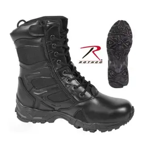 Rothco Forced Entry Deployment Boots 8 Inch Black with Side Zipper Boot