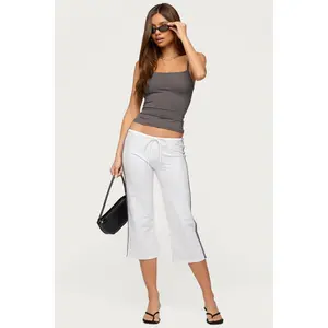 Milene Contrast Terry Capri Pants