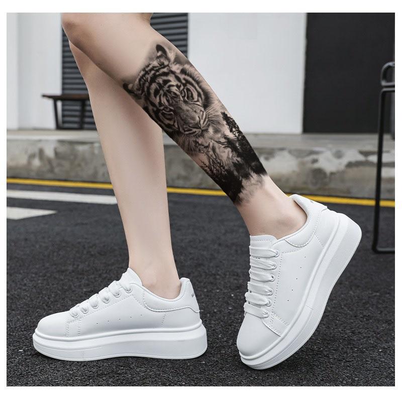 76 Sheets Large-Size Black TemporaryTattoos Stickers,Forearm DesignsFeaturing Tribal Wolf, Tiger, Lion, Owl,Skeleton Skull, Temp Halloween FakeTattoo Stickers, Rose, and Animals Sensitive