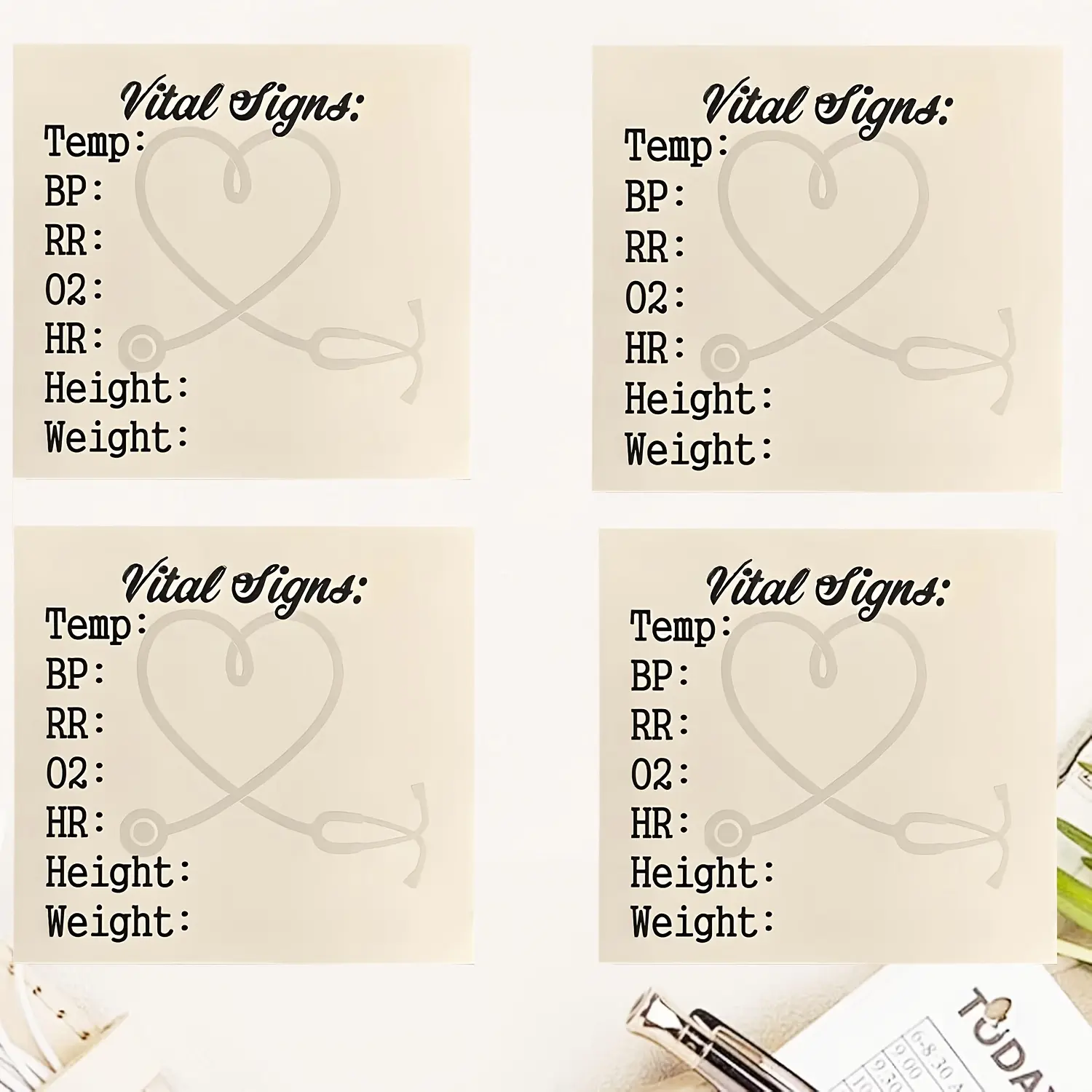 Nursing Notepad Set (1/2/4pcs), Nursing Students, Nursing School Notebook, Physiological Indicator Logbook, Patient Health Check List, Portable Medical Monitor Notebooks