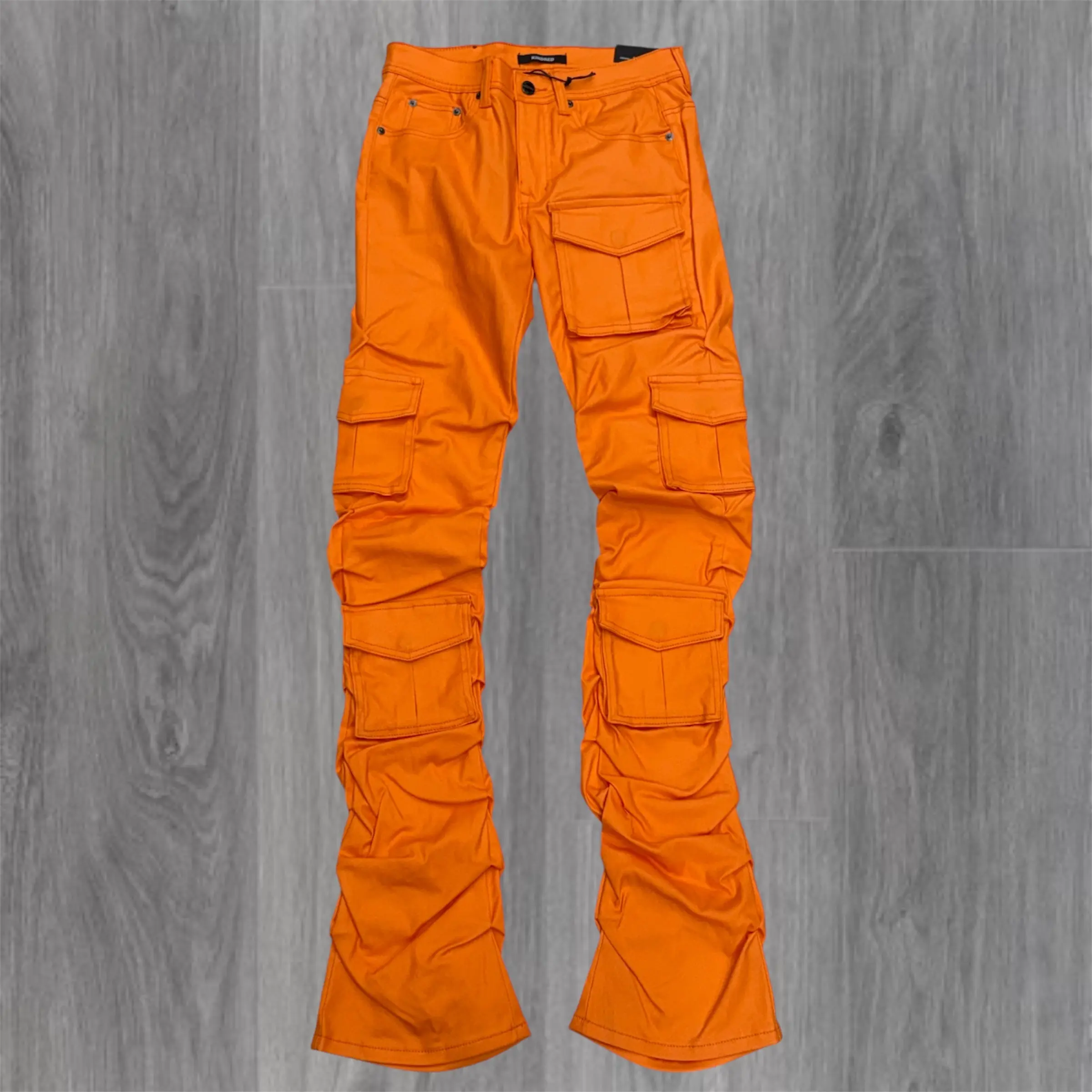 KD - Stacked Waxed Utility Denim - Coated Orange - 2056B
