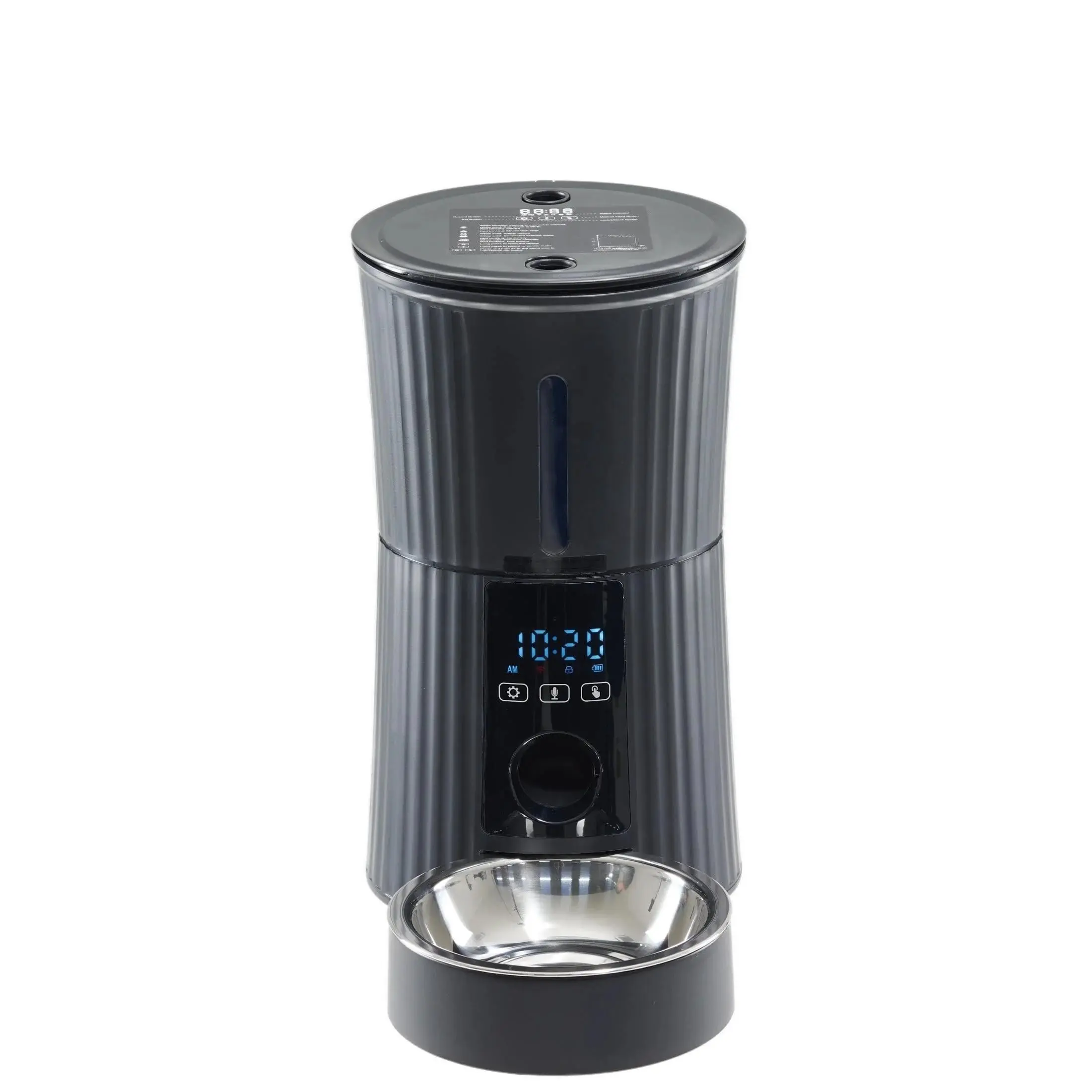 4-Liter Smart Pet Feeder with WiFi App Control, Intelligent Automatic Cat and Dog Food Dispenser with Voice Recording and Scheduled Feeding Function for Home and Outdoor Use, Featuring Low-Power Reminder