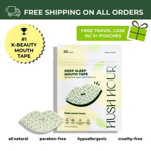 HUSH HOUR Mouth Tape - LEMON - Rest Recovery - Organic Green Tea - Skincare Tool - Lip care Jawline Contour Tape