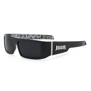 OG New 2025 bandana Sunglasses with Silver Locs Logo, Black Frame, Casual Style