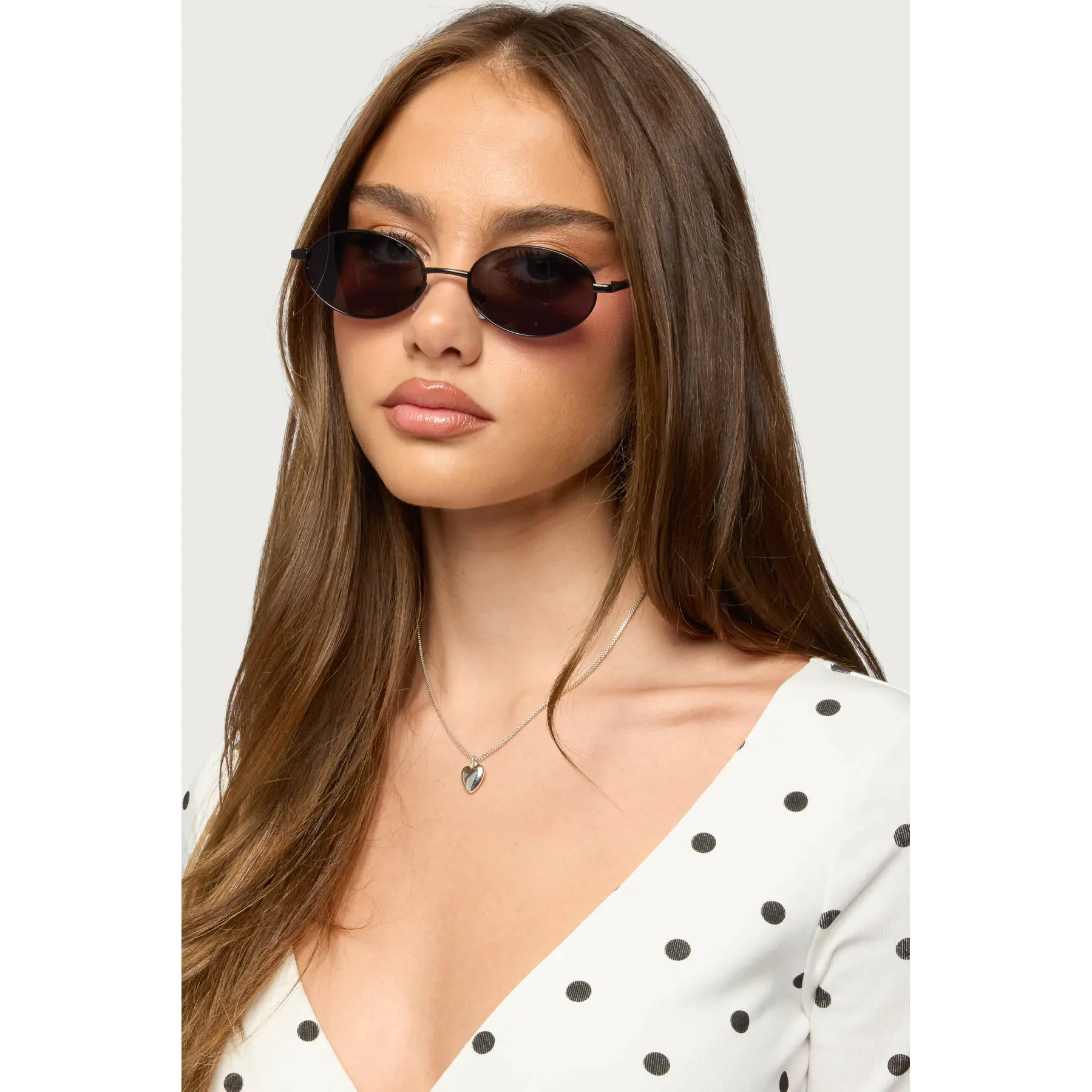 Naomie Oval Metal Sunglasses
