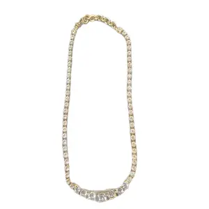 Vintage Monet Gold Rhinestone Choker Necklace for Women - Perfect for Any Occasion