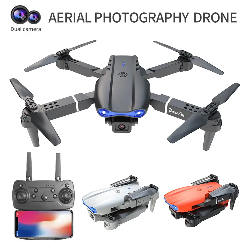 Aerial Photography Drone for Adults - 480P Camera, 3-Speed Settings, 30-Minute Flight Time (Included Batteries), Foldable Design, Beginner-Friendly Tech Gift