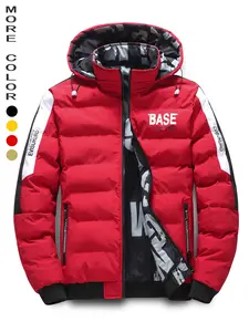 Men's Casual Hooded Winter Jacket, Warm Thickened Zipper Cotton Coat, Reversible for Sports & Outdoor Activities, Casual Fashion Jacket