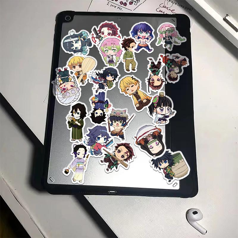 74 Pcs Demon Slayer Anime Stickers, Perfect for Phone Cases, Laptops, Skateboards, DIY Crafts, Customizable Gear