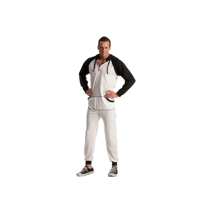 Black White Footless One-Piece Pajama Onesie