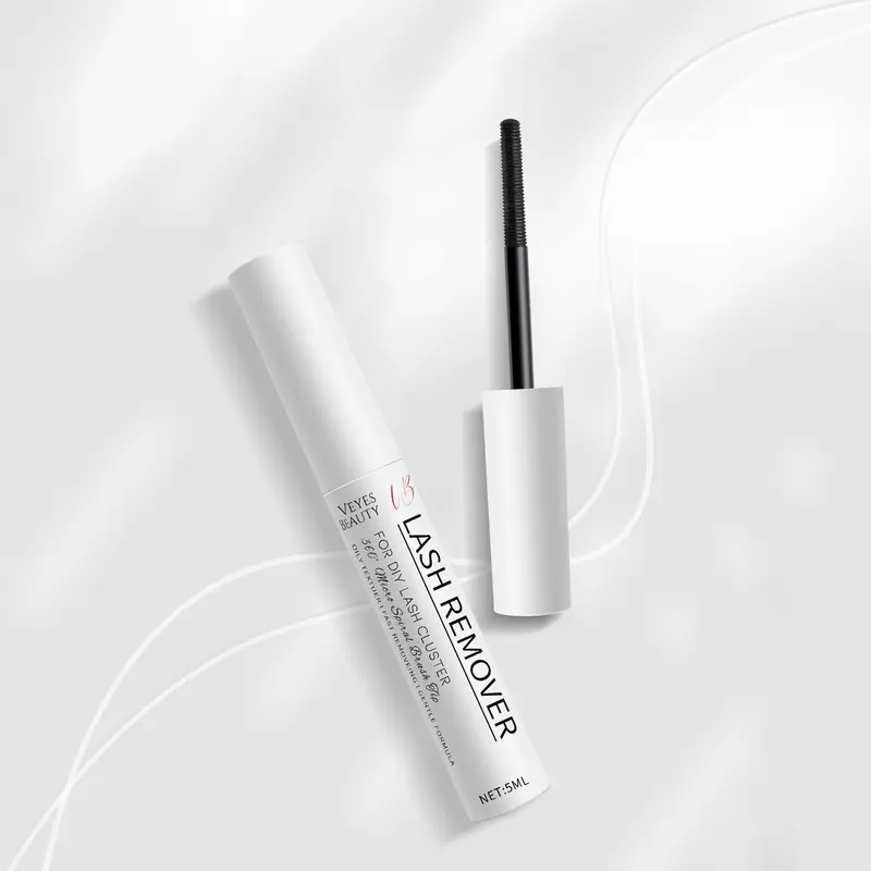 VEYESBEAUTY 5ml Cluster Lash Remover for DIY Eyelash Extensions Clear Remover for Self-application Individual Lashes at Home Makeup Remover