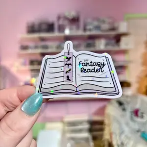 Fantasy Reader Open Book Sticker Fantasy Reader Open Book Sticker