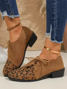 Women's Plus Size Pointed Toe Lace-Up Flats, Elegant Casual Design, Comfortable Daily Walking Shoes, Available in Various Colors, Footwear, Fashion Shoes