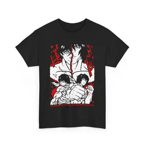 Anime Fight Graphic Tee, Baki vs Kengan Ashura, Martial Arts Shirt, Unisex, Go-To Outfit, No Thinking Needed, Soft Cotton Blend