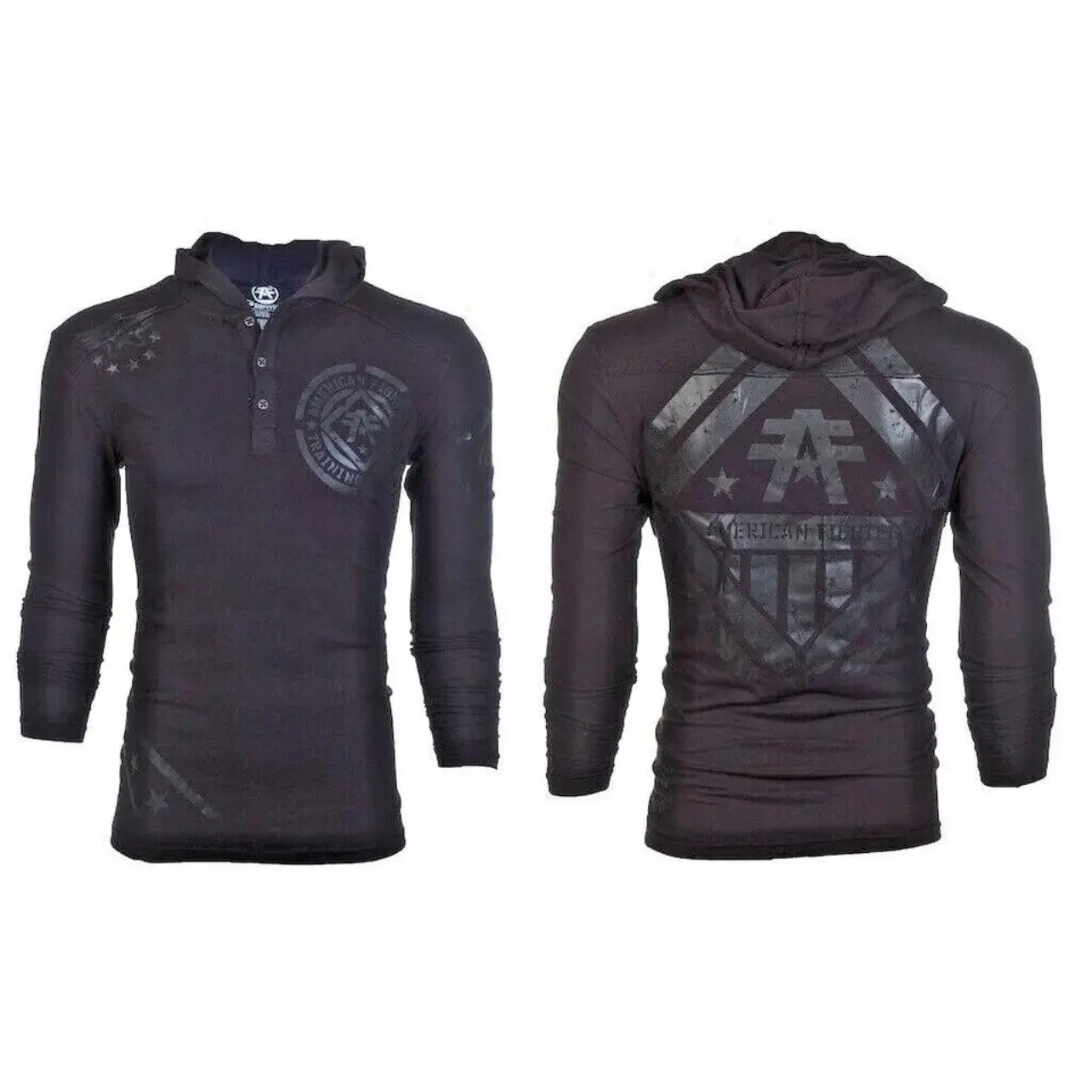 American Fighter Averett Men's Graphic Hoodie, Long Sleeve 100% Cotton Pullover Top for All Season Wear, Tops