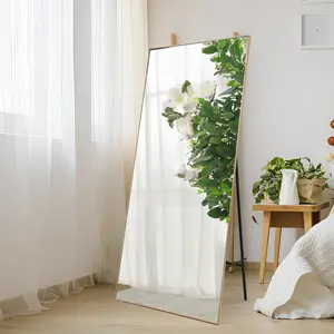 【GARVEE】71"x31" Floor Mirror Full Length, Bedroom Floor Body Mirror With Stand, Large Mirror, Leaning, Standing or Hanging Horizontally/Vertically, Suitable for Bedroom or Dressing Room