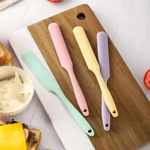 8pcs Silicone Jar Spatula Non-Stick Heat-Resistant Food-Grade Cream Butter Scraper Ergonomic Grip Kitchen Gadgets for Baking & Cooking