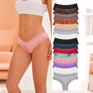 15PCS Women's Floral Lace Thong Set - Sexy Comfortable Breathable Panties for Everyday Underwear Pack