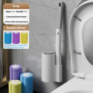 2026New Disposable Toilet Brush Set-Includes 24 Disposable Replacement Heads+Toilet Brush Handle+Wall-Mounted Toilet Bowl Rack,Easy to Use,Thorough Cleaning,Antibacterial,Deodorizing,No Secondary Contamination,A Must-Have Household Item,Perfect Gift