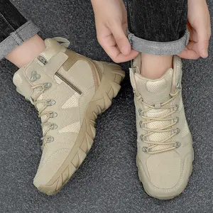 5.AAMen trekking,outdoor,Hiking Sports Shoes,safety,work ,hikingshose,boot,all-weather,comfort,trendy,sneaker,desert boots with Zipper, Breathable Lightweight Anti-Skid for Mountaineering Exploration Tactical All-Season Lightweight Non-Slip High Top Boots
