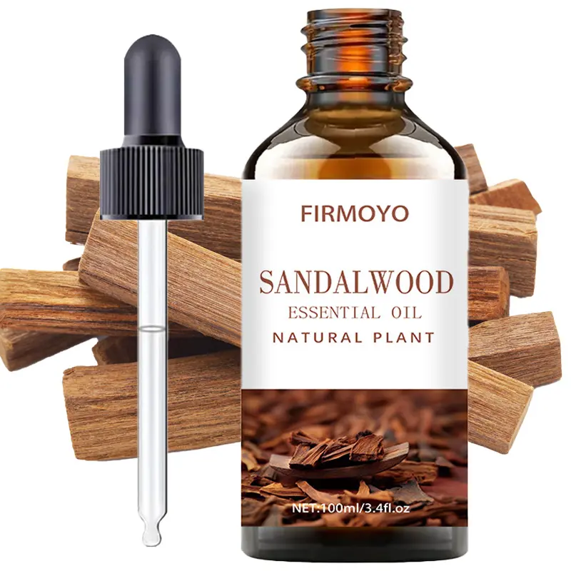 Premium Sandalwood Essential Oil Aromatherapy 100ML/3.4fl.oz, Therapeutic High Concentration Long-Lasting Scent, Woody Aroma, Suitable for Diffusers, Humidifiers, Candle Making