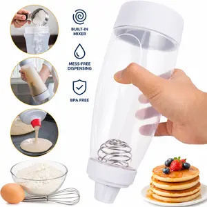 2026 Viral Batter Dispenser Bottle, Handheld Squeeze Bottle for Pancakes, Muffins, Waffles and Crepes, Easy to Control, Leakproof and Portable, Perfect for Home Baking & Breakfast Making, Must-Have Kitchen Gadget for Clean & Quick Cooking
