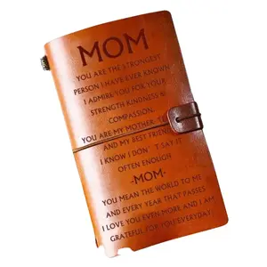 "MOM" Engraved Leather Journal