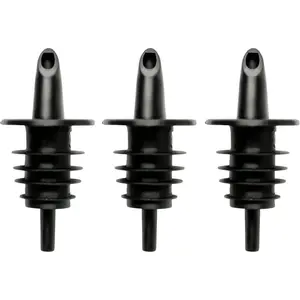 Syrup Precise Control Bottle Pourers - Professional Pour Spouts for Snow Cone & Drink Flavors (3-Pack)