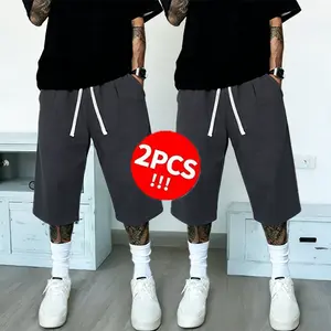 Men’s Summer Loose-Fit 3/4 Casual Sports Shorts — Trendy Streetwear Style for Outdoor Wear