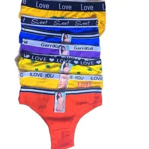 6pcs Panties - Multicolor Love Print & Sweet Design - Comfortable & Stylish Underwear for Women Lingerie Womenswear Everyday Pieces