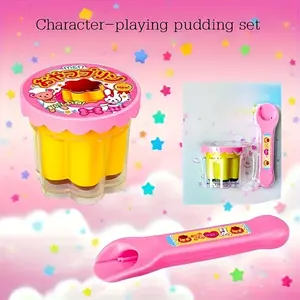 Strawberry Jelly Pudding Feeding Toy, Interactive Role Play Costume Game, Safe Non-Toxic Sensory Toy, Pet Care, Bath Gift, Cartoon Design, Sensory Pod