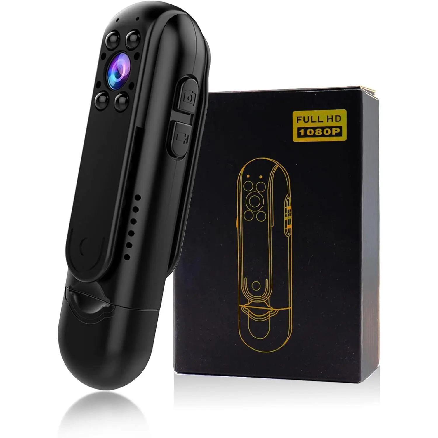 Mini  Thumb Action Camera, 1080P Portable  Worn Camera, Wearable Camcorder for /Office