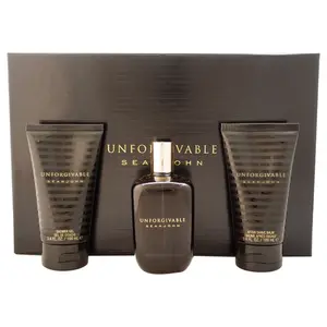 Unforgivable by Sean John for Men - 3 Pc Gift Set 4.2oz EDT Spray, 3.4oz Shower Gel, 3.4oz After Shave Balm