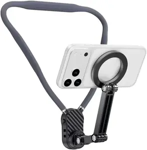 Magnetic Neck Mount Phone Holder for Phones,Neck Cell Phone Holder POV/Vlog Selfie Mount Hand Free Phone Neck Holder for TikTok & Vlogging,for iPhone & Android
