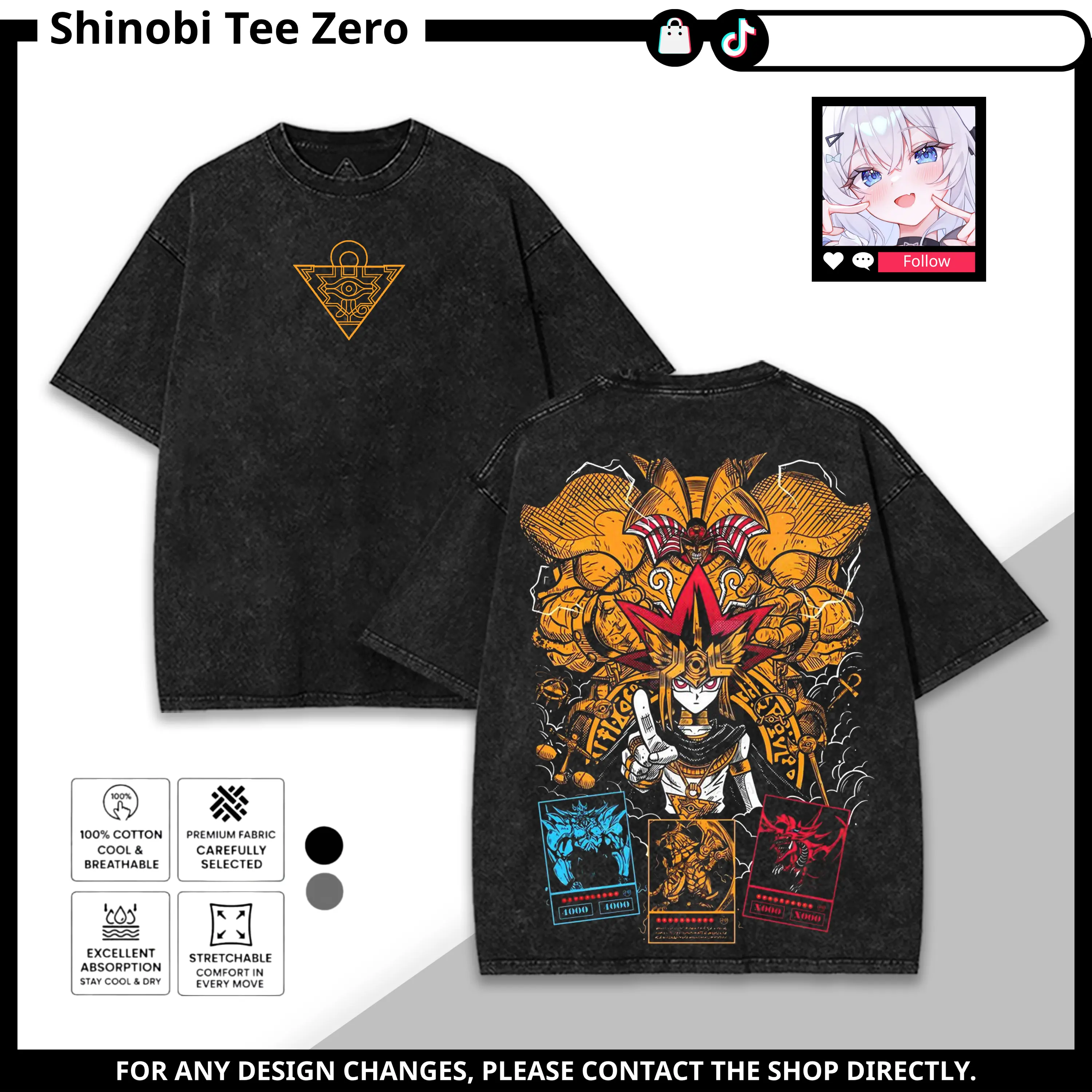 Yugi Muto Yu-Gi-Oh! Vintage Washed Anime T-Shirt – Yugi Graphic Tee, Retro Anime Streetwear Oversized Heavy Cotton Unisex Shirt, Tanktop Sweatshirt Hoodie, Anime Gift for Men & Women