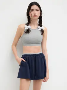 Cider Scoop Neckline Solid Tank Top With Removable Padding