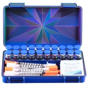 20-Slot 3 ml Vial Case with Syringe & Alcohol Pad Storage | Organizer for GLP-1, Peptides, Research