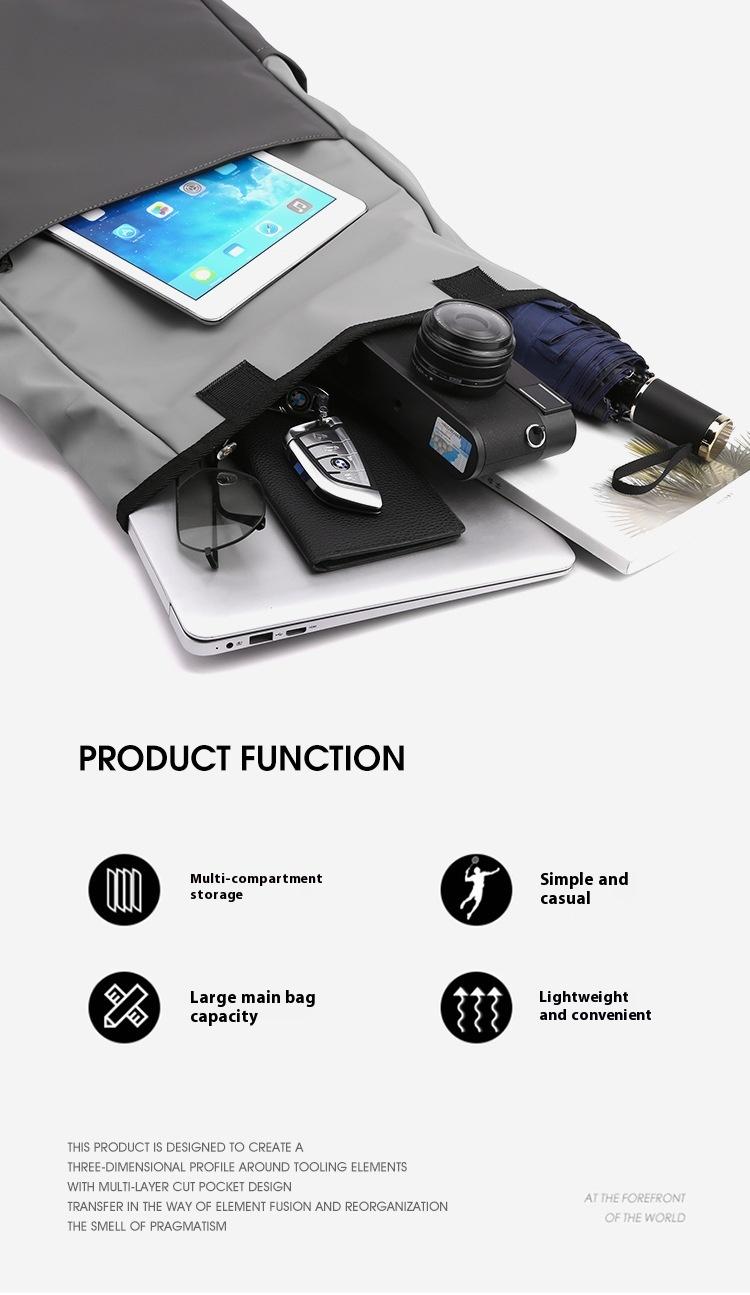 Casual Fashion Backpack For Men Women New Laptop Backpack Oxford Cloth Waterproof Short Distance Travel Backpack Men Black