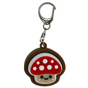Happy Mushroom Fidget Clicker: keychain accessory, stress relief, cute must have