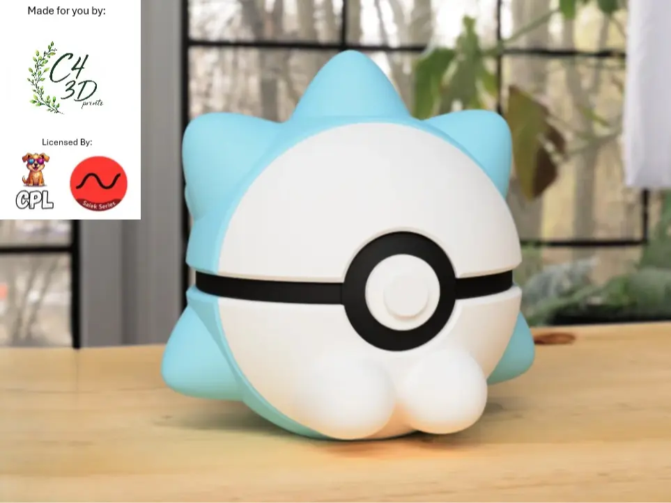 Snom Ball - 1st Print - High-Quality PLA, 3D Printed Pokeball Figure, Decor