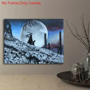 1 piece/set of frameless canvas painting print poster, classic abstract landscape art, Bloodborne One End, perfect gift for video game lovers, ideal gift for bedroom, living room, dormitory hallway, kitchen, mural, wall decoration, room decoration