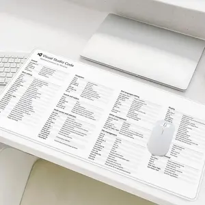 Visual Studio Code Shortcut Large Mouse Pad, Windows Keyboard Shortcuts Cheat Sheet Computer Mat, Non-slip Stitched Edge Keyboard Pad for Home Office Game