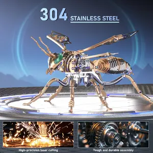 3D Metal Model Bumblebee Assembly Kit | Sci-Fi Mecha Puzzle #3DMetalModel #AssemblyKit #FantasyCreature #MechaModel #MetalPuzzle #Steampunk #DIYCollectible #DeskDecor #GiftsForMen #StressRelief Challenging Hornet Patience