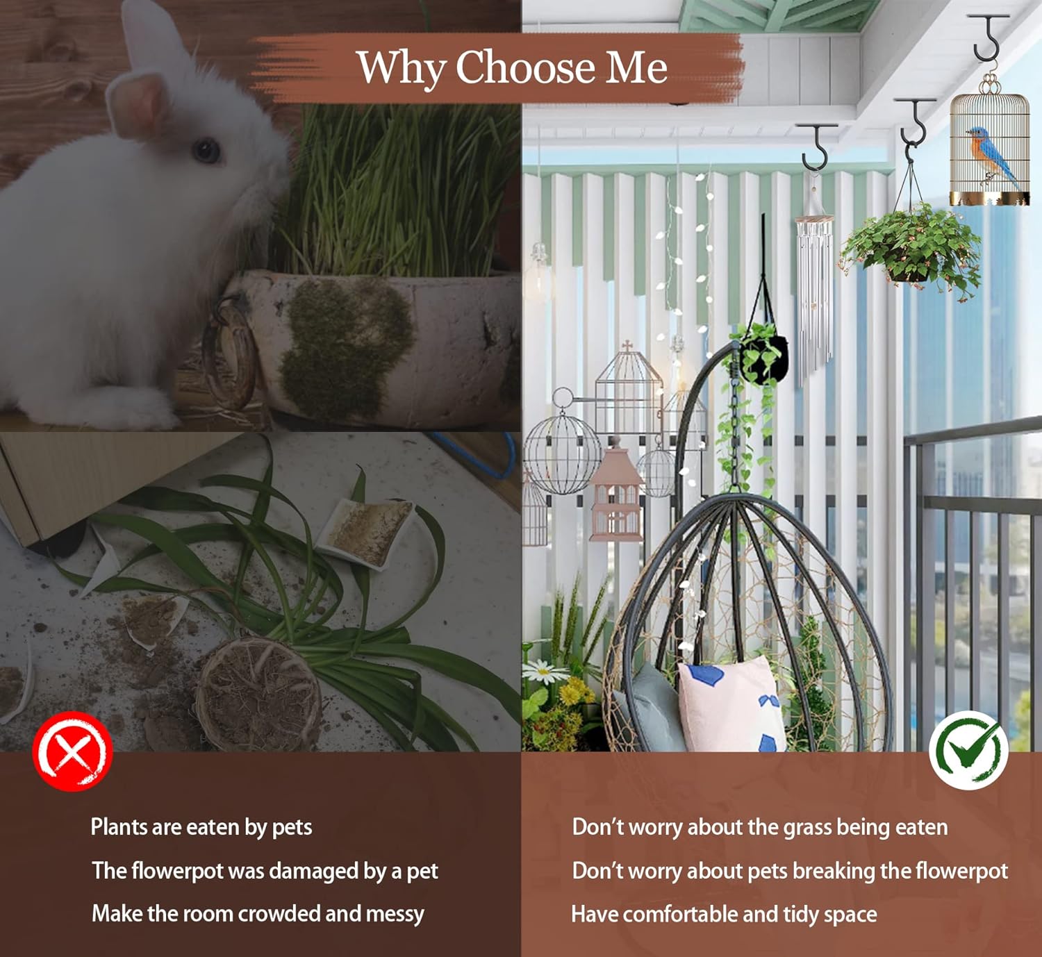 Ceiling Hooks for Hanging Plants 2Pack 2.5in,Wall Plant Hooks for Plants,Lights,Planters,Lanterns,Hanging Bird Feeders,Wind Chimes,Indoor&Outdoor Decoration Black Ceiling Hooks for Hanging Plants 2Pack 2.5in,Wall Plant Hooks for Plants,Lights,Planters,Lanterns,Hanging Bird Feeders,Wind Chimes,Indoor&Outdoor Decoration Black